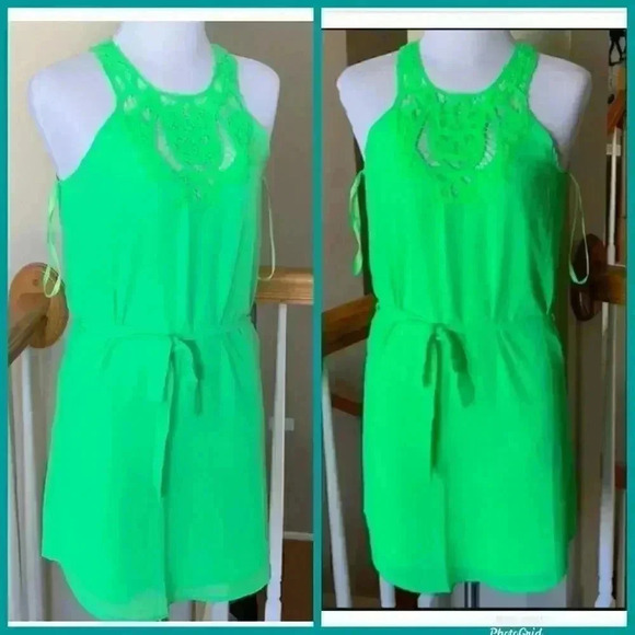Naked Zebra Dresses & Skirts - Neon green dress medium length